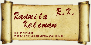 Radmila Keleman vizit kartica